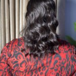 Short wavy ponytail