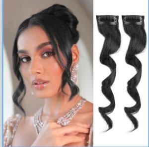 Side bangs curly clip